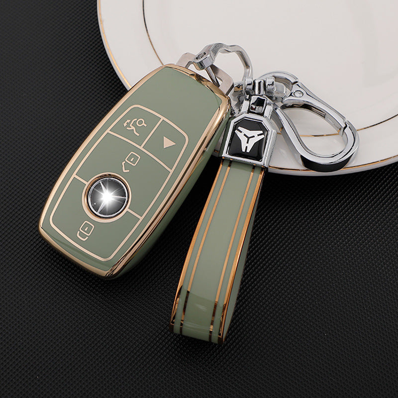 Carsine Mercedes Benz Car Key Case Golden Edge