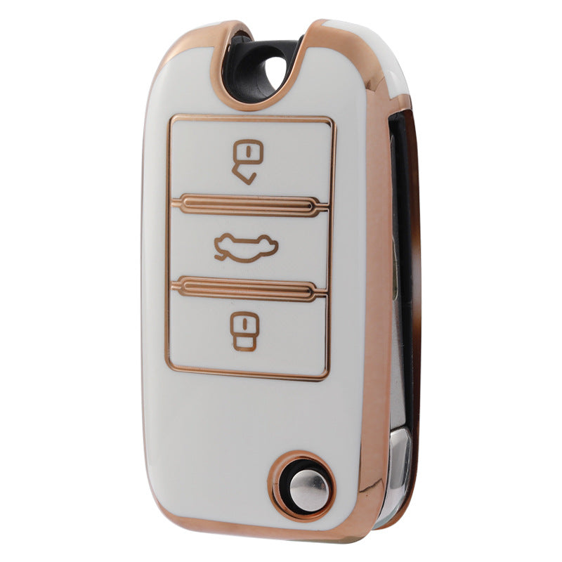 Carsine MG Car Key Case Golden Edge