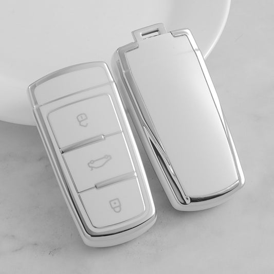 Volkswagen Car Key Cover Silver Edge