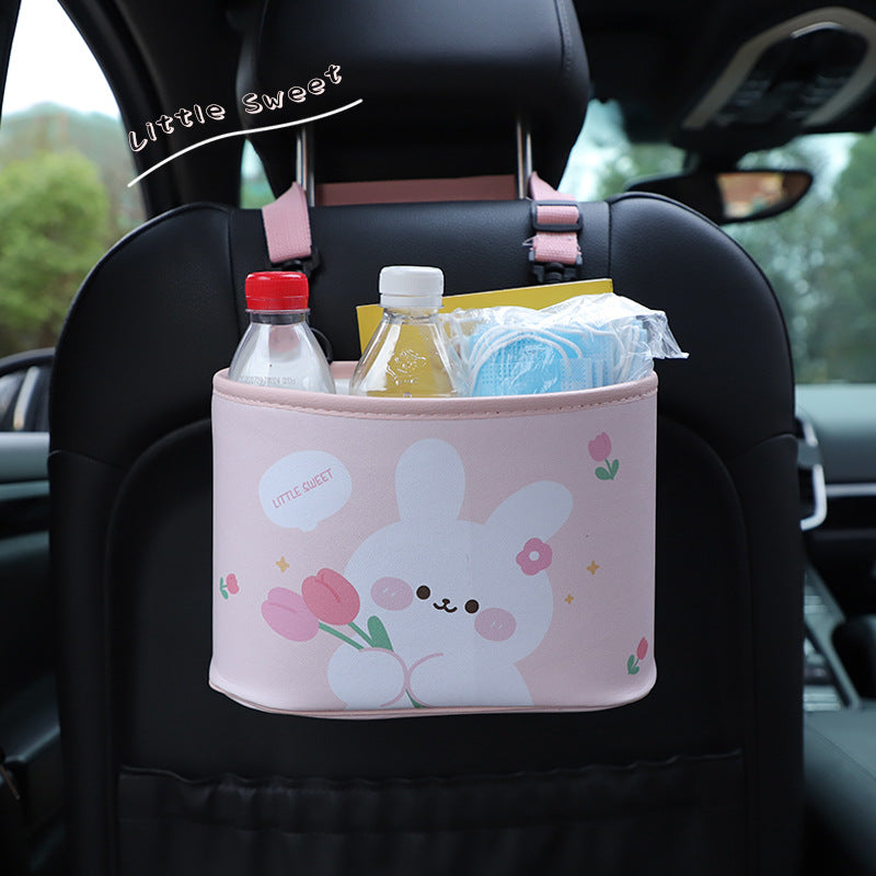 Carsine Cartoon Car Storage Bag cartoon rabbit