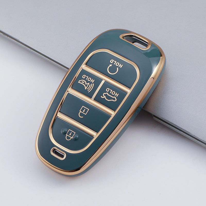 Carsine Hyundai Car Key Case Golden Edge Grey / Key case