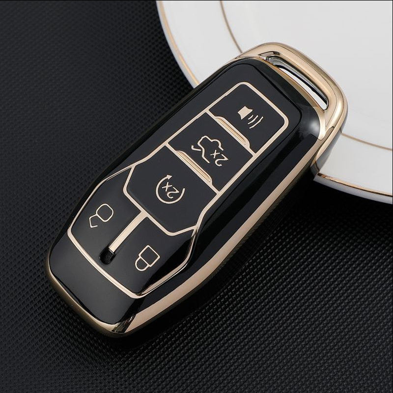 Carsine Ford Car Key Case Golden Edge Black / Key case