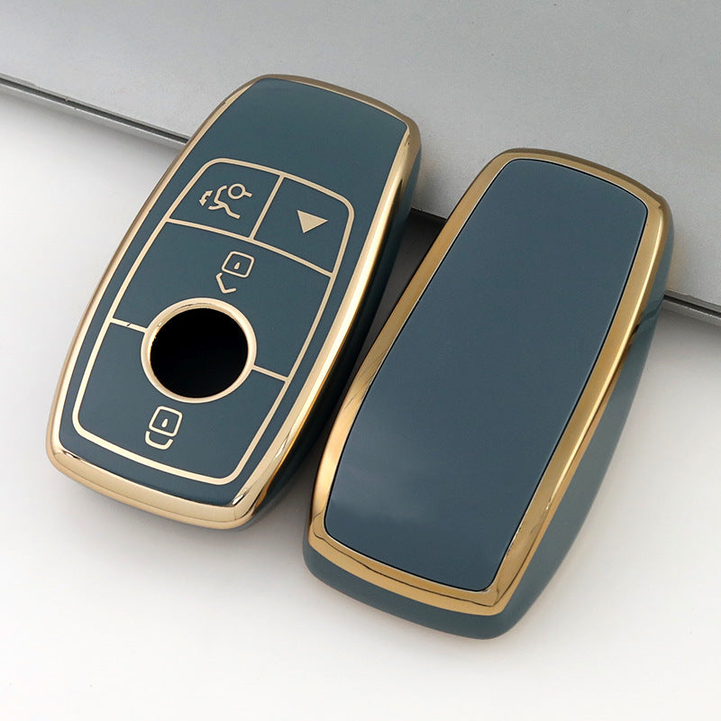 Carsine Mercedes Benz Car Key Case Golden Edge Grey / Key case