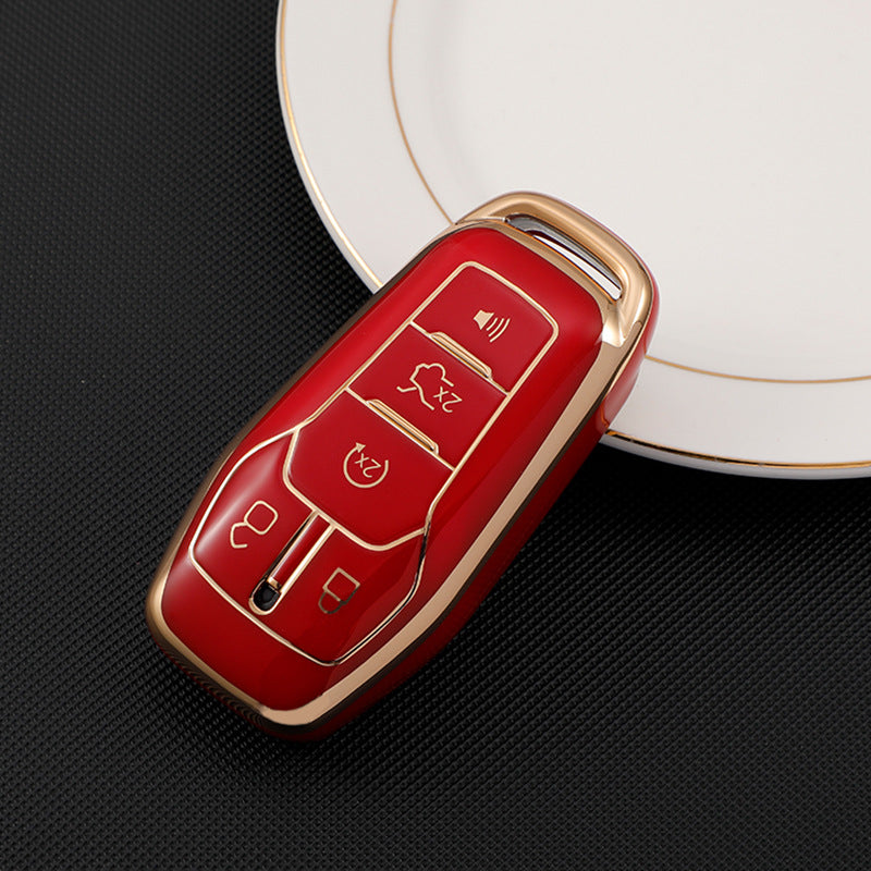 Carsine Ford Car Key Case Golden Edge Red / Key case