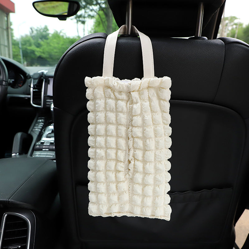 Carsine Puff Car Seat Hanging Paper Box White