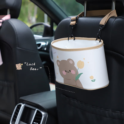 Carsine Cartoon Car Storage Bag cartoon bear