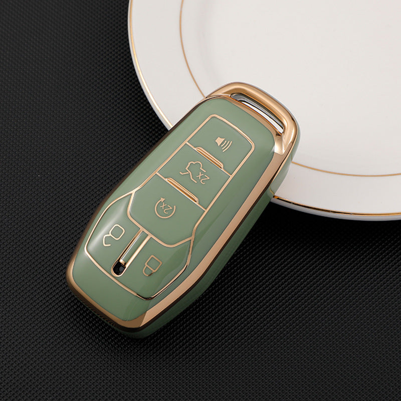 Carsine Ford Car Key Case Golden Edge Green / Key case