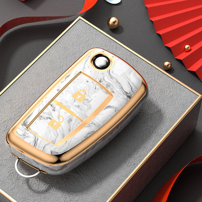 Carsine Nissan Car Key Case Gold Inlaid With Jade Grey / Key case