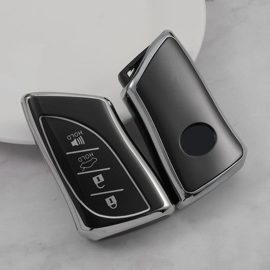 Carsine Lexus Car Key Cover Silver Edge Black / Key case