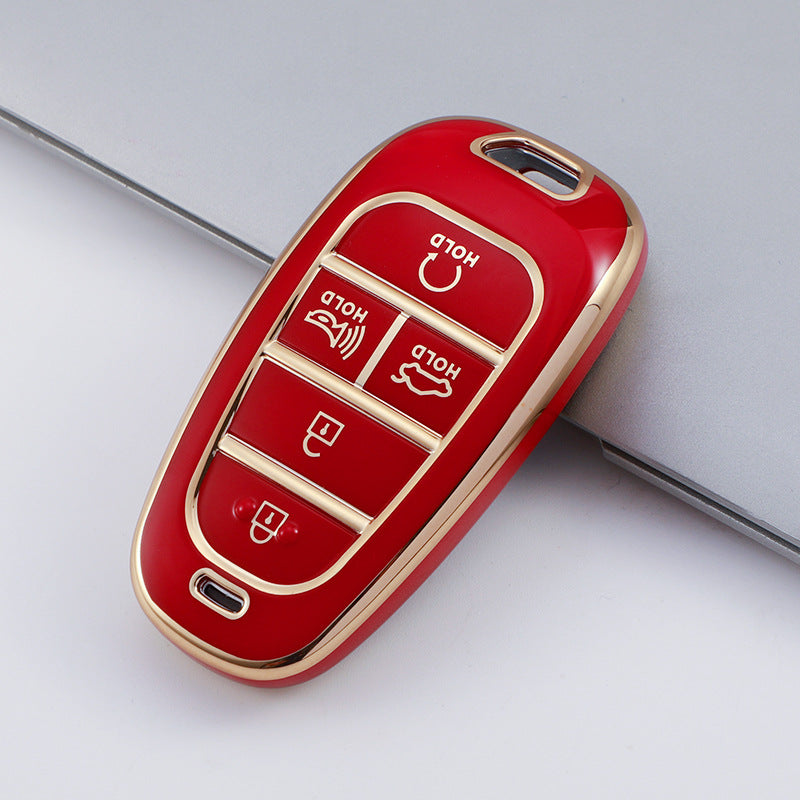 Carsine Hyundai Car Key Case Golden Edge Red / Key case