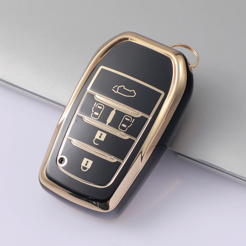 Toyota Car Key Case Golden Edge