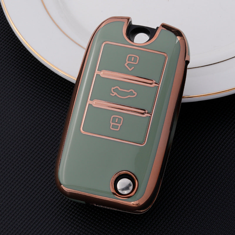 Carsine MG Car Key Case Golden Edge Green / Key case