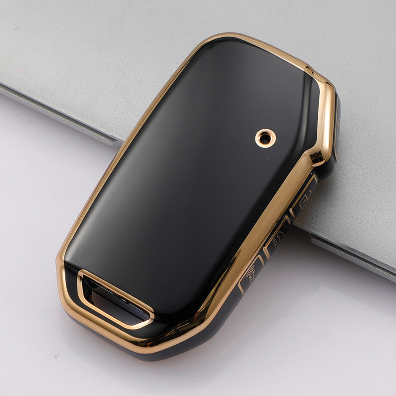 Carsine Kia Car Key Case Golden Edge Black / Key case