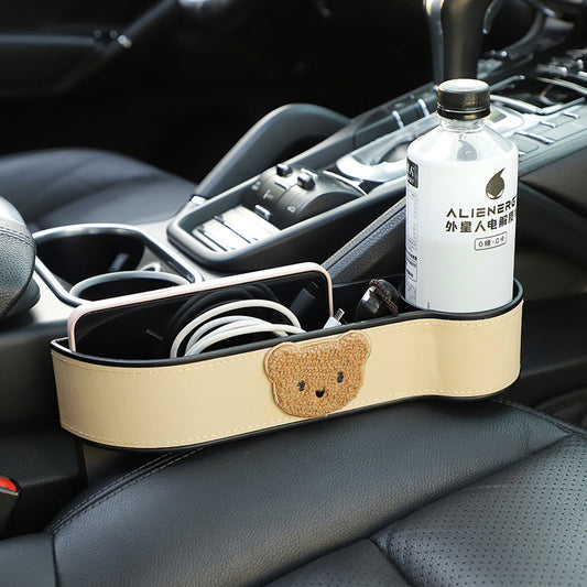 Carsine Car Seat Storage Box beige bear / Passenger Seat