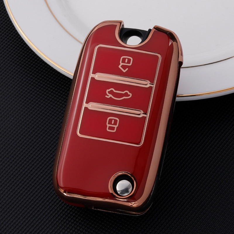 Carsine MG Car Key Case Golden Edge Red / Key case