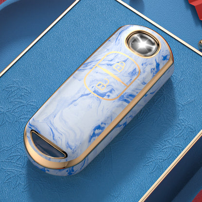Carsine Mazda Car Key Case Gold Inlaid With Jade Blue / Key case