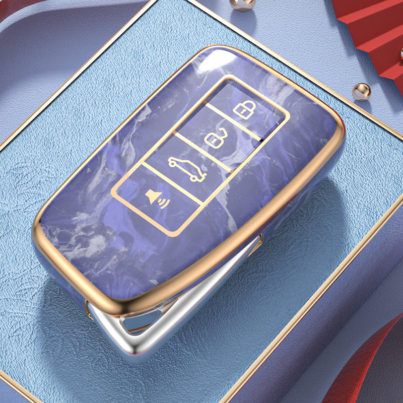 Carsine Lexus Car Key Case Gold Inlaid With Jade Purple / Key case