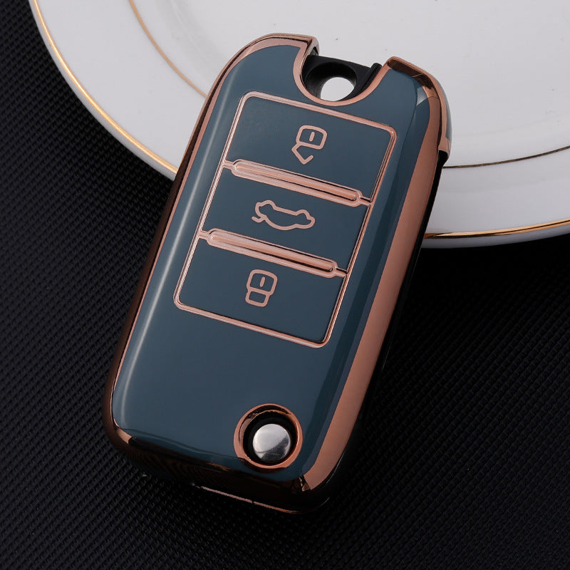 Carsine MG Car Key Case Golden Edge Grey / Key case