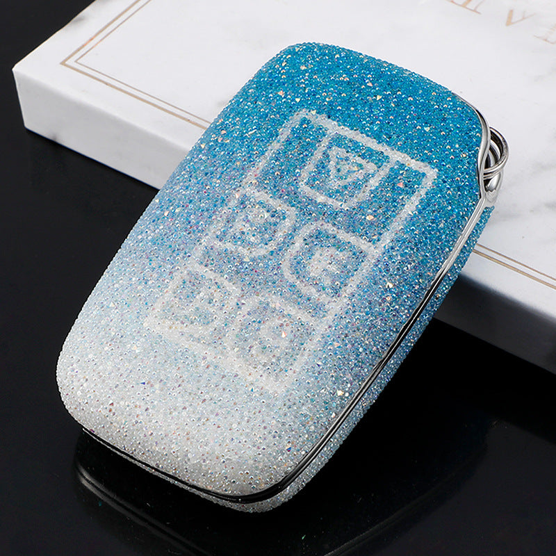 Carsine Land Rover Jaguar Car Key Case Rhinestones Blue / Key case