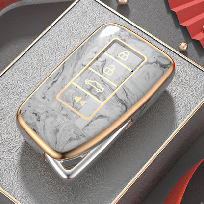 Carsine Lexus Car Key Case Gold Inlaid With Jade Grey / Key case