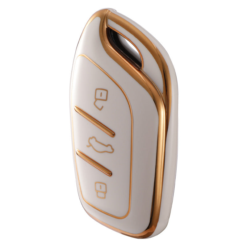 Carsine MG Car Key Case Golden Edge