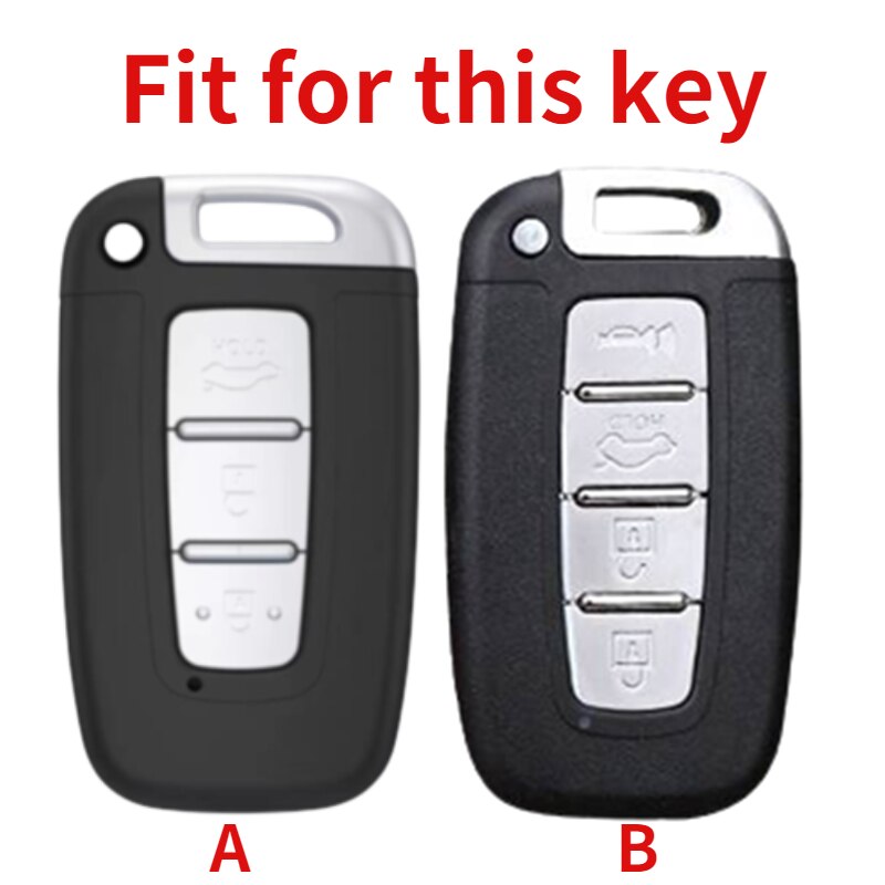 Carsine Hyundai Kia Car Key Case Golden Edge