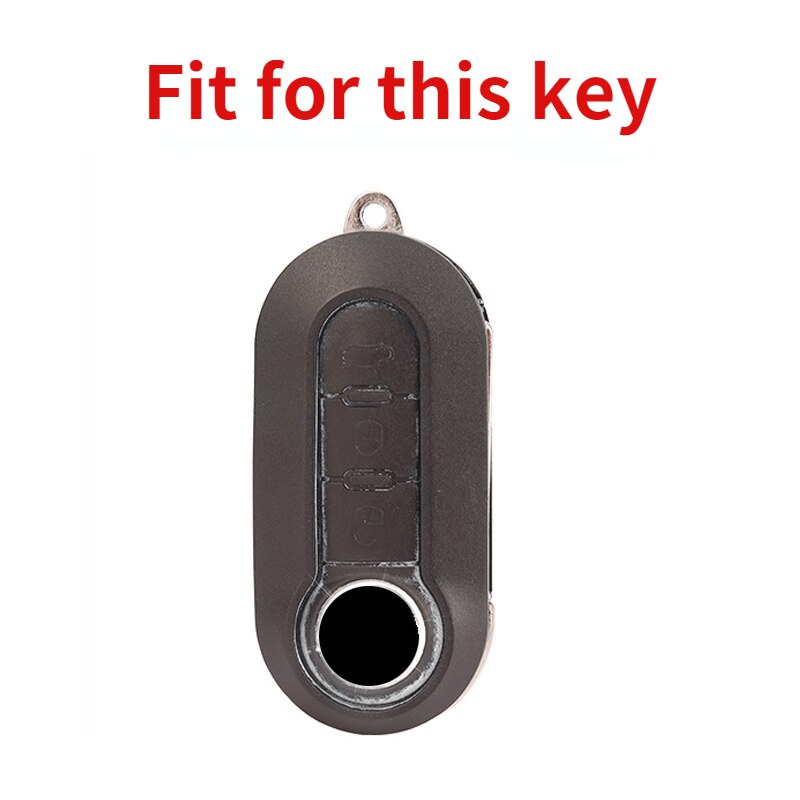 Carsine Fiat Car Key Cover Silver Edge