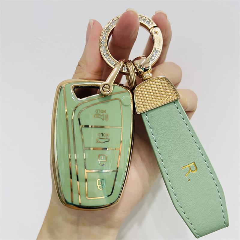 Carsine Hyundai Car Key Case Golden Edge