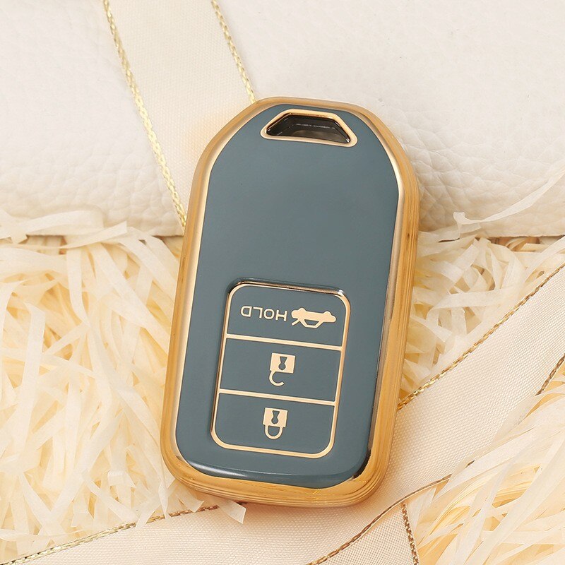 Carsine Honda Acura Car Key Case Golden Edge Grey / Key case