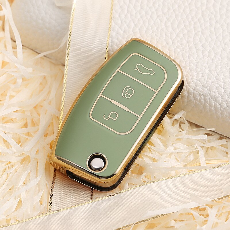 Carsine Ford Car Key Case Golden Edge Green / Key case