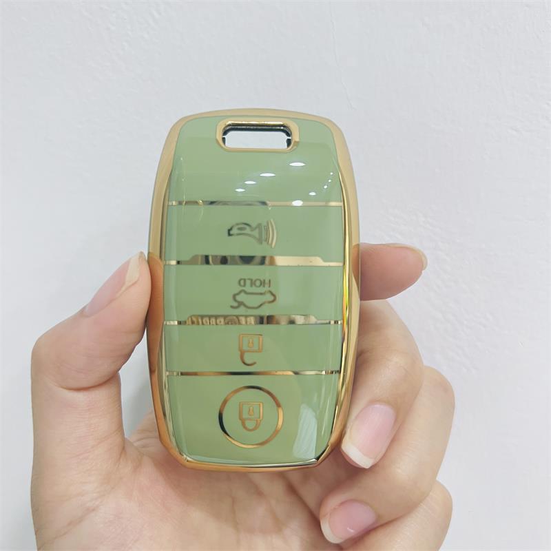 Carsine Kia Car Key Case Golden Edge Green / Key case