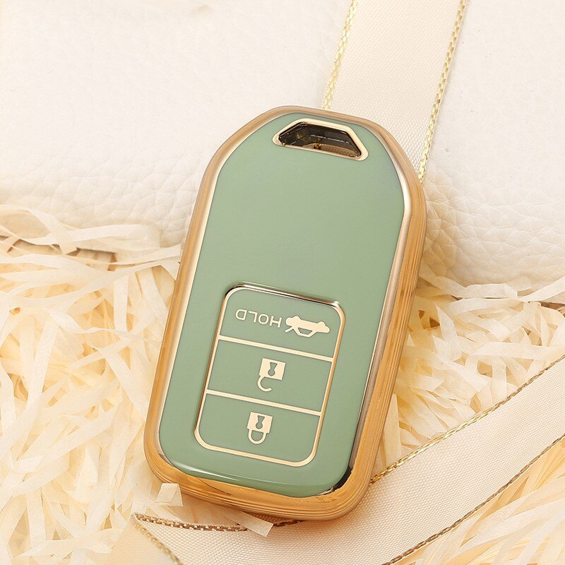 Carsine Honda Acura Car Key Case Golden Edge Green / Key case