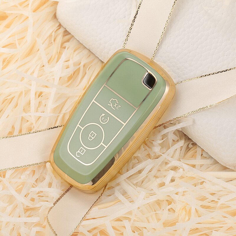 Carsine Ford Car Key Case Golden Edge A / Green / Key case