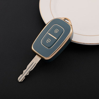 Carsine Renault Car Key Case Golden Edge Grey / Key case