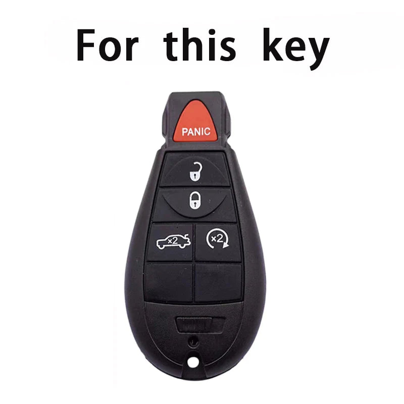 Carsine Jeep Dodge Chrysler Car Key Case Golden Edge