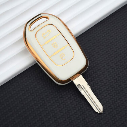Carsine Renault Car Key Case Golden Edge White / Key case
