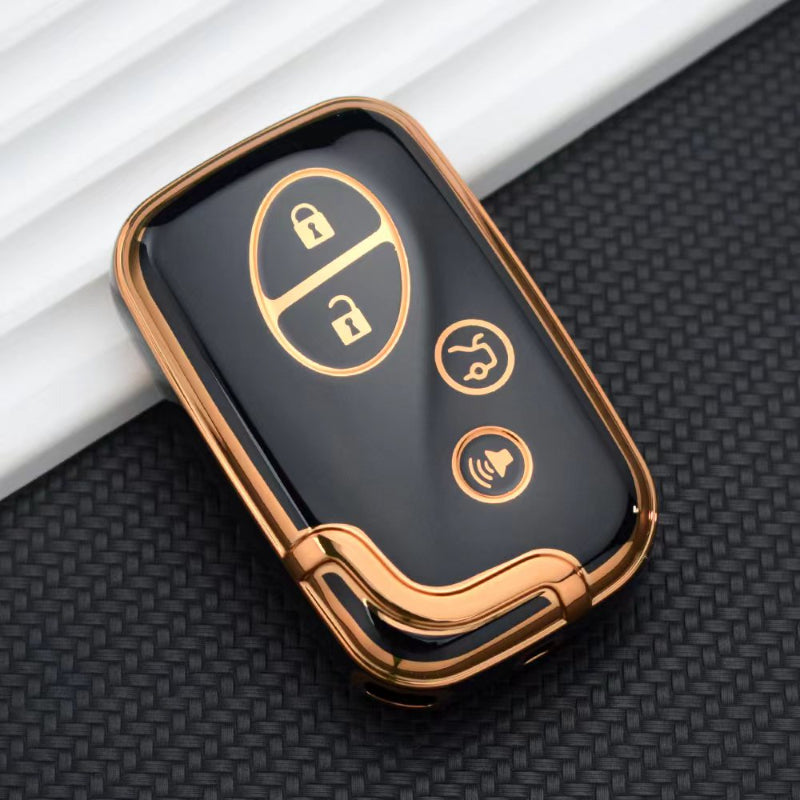 Carsine Lexus Car Key Case Golden Edge Black / Key case