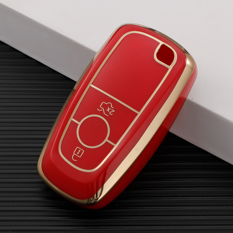 Carsine Ford Car Key Case Golden Edge Red / Key case