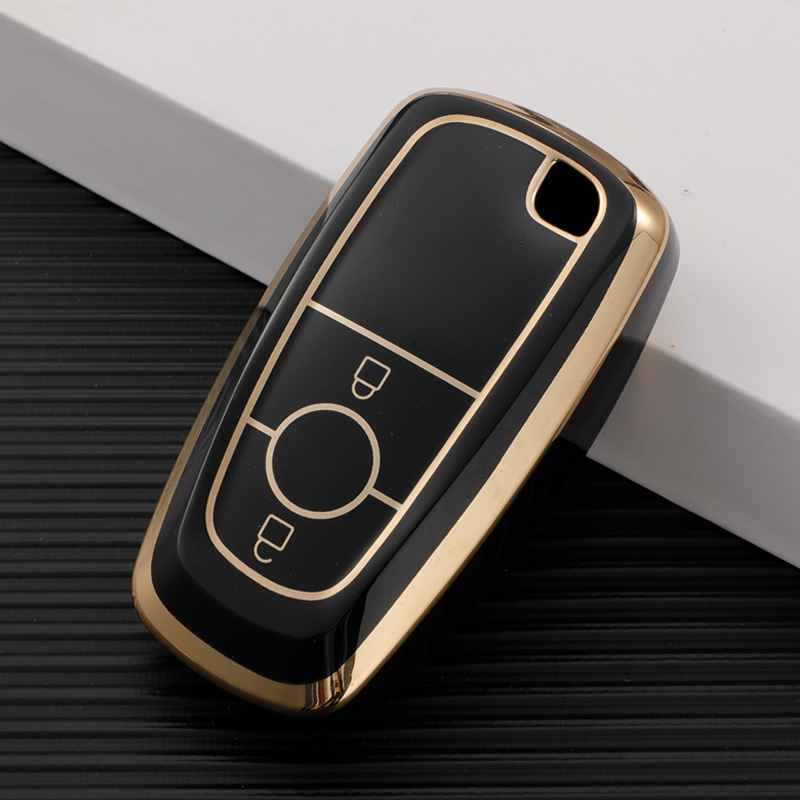 Carsine Ford Car Key Case Golden Edge Black / Key case