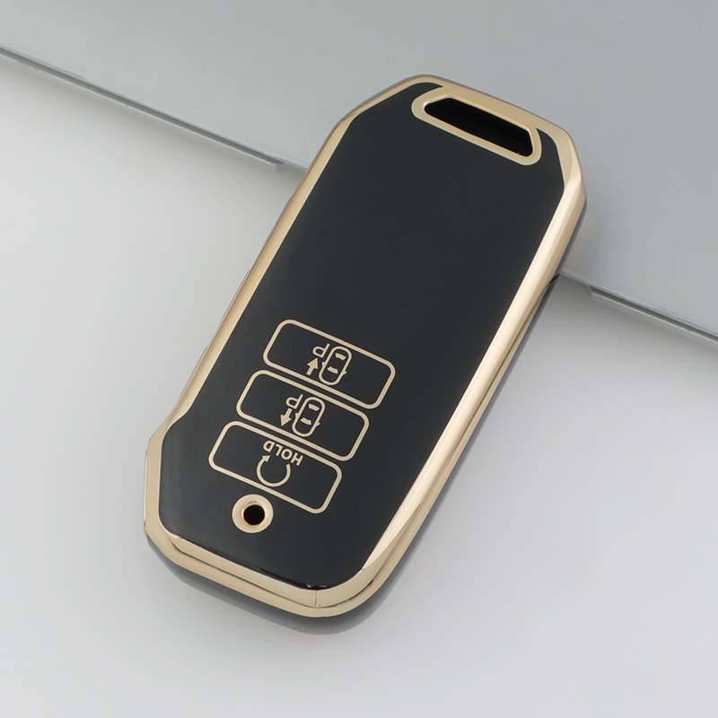 Carsine Kia Car Key Case Golden Edge Black / Key case