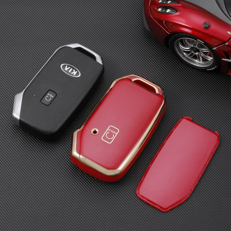 Carsine Kia Car Key Case Golden Edge