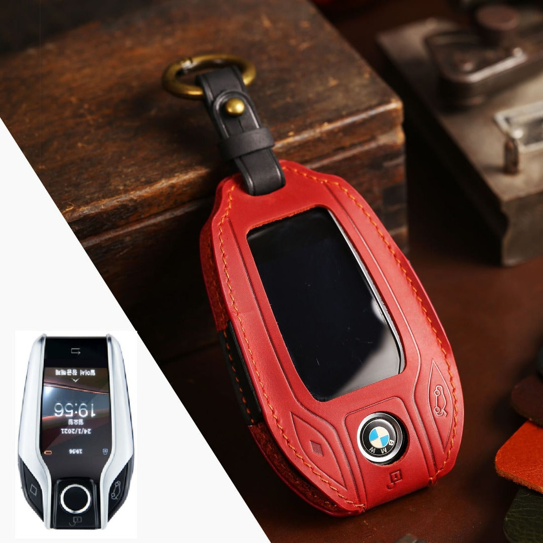 BMW Leather Car Key Cover - Genuine Leather, Premium Fit for All BMW Models