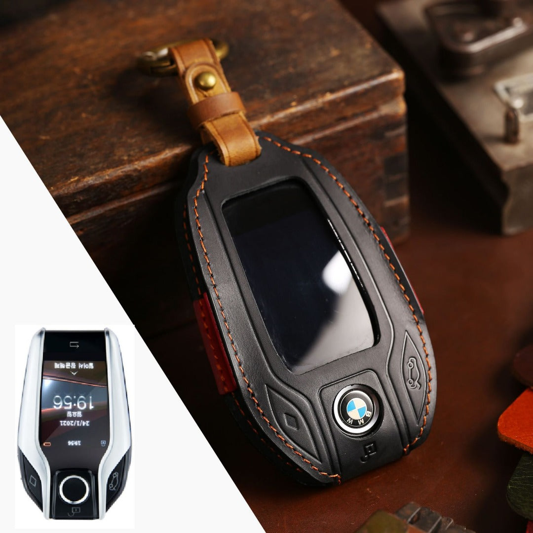 BMW Leather Car Key Cover - Genuine Leather, Premium Fit for All BMW Models