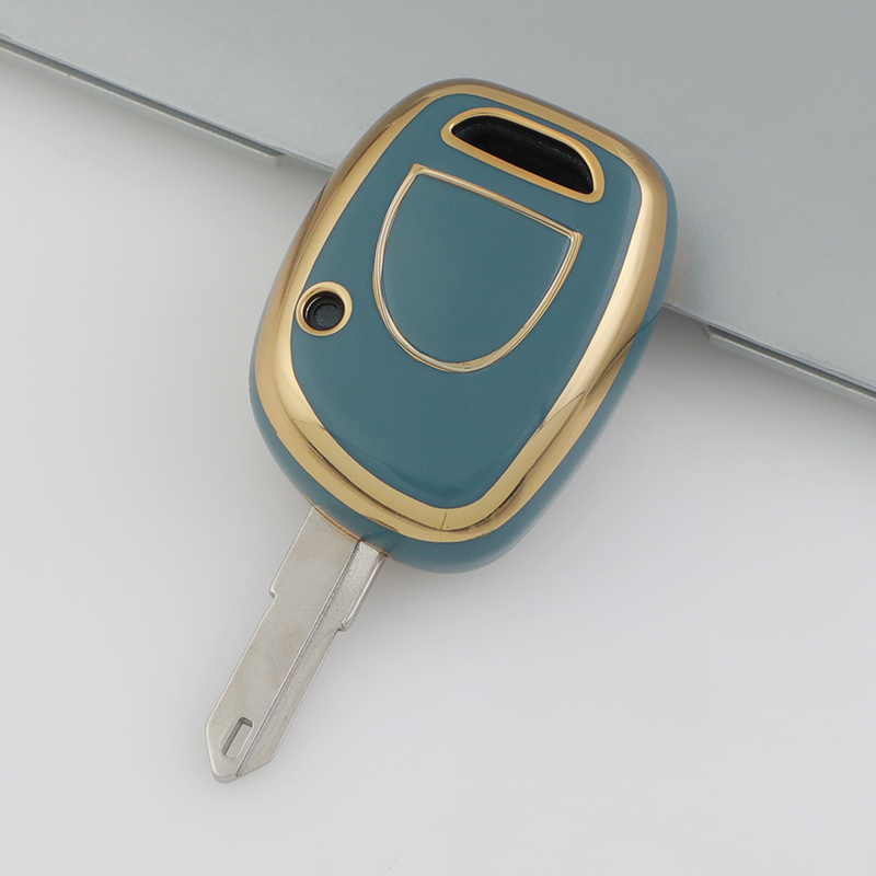 Carsine Renault Car Key Case Golden Edge Grey / Key case