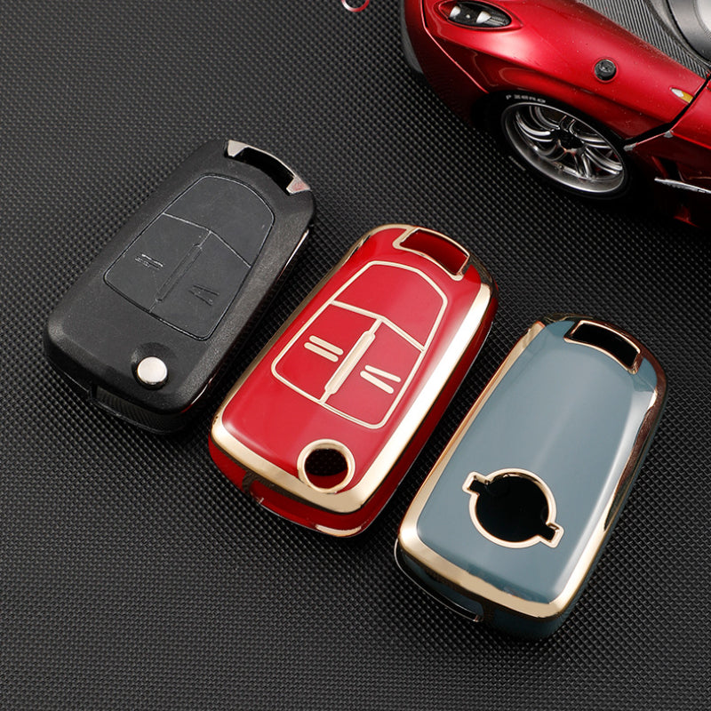 Carsine Opel Car Key Case Golden Edge