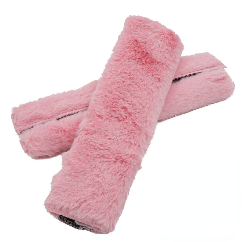 Carsine Plush Seat Belt Cover 2 Pack Pink