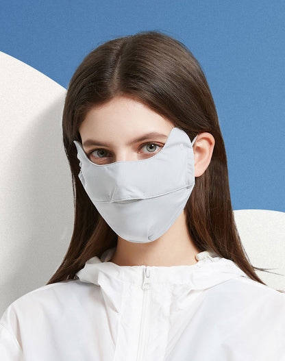 Carsine Sunshade UV Protection Women's Face Mask UPF 50+ Grey