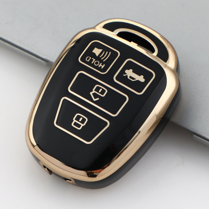 Carsine Toyota Car Key Case Golden Edge Black / Key case