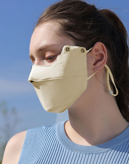 Summer ice silk sunscreen mask women's UV protection UPF 50+