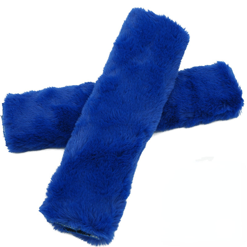 Carsine Plush Seat Belt Cover 2 Pack Blue